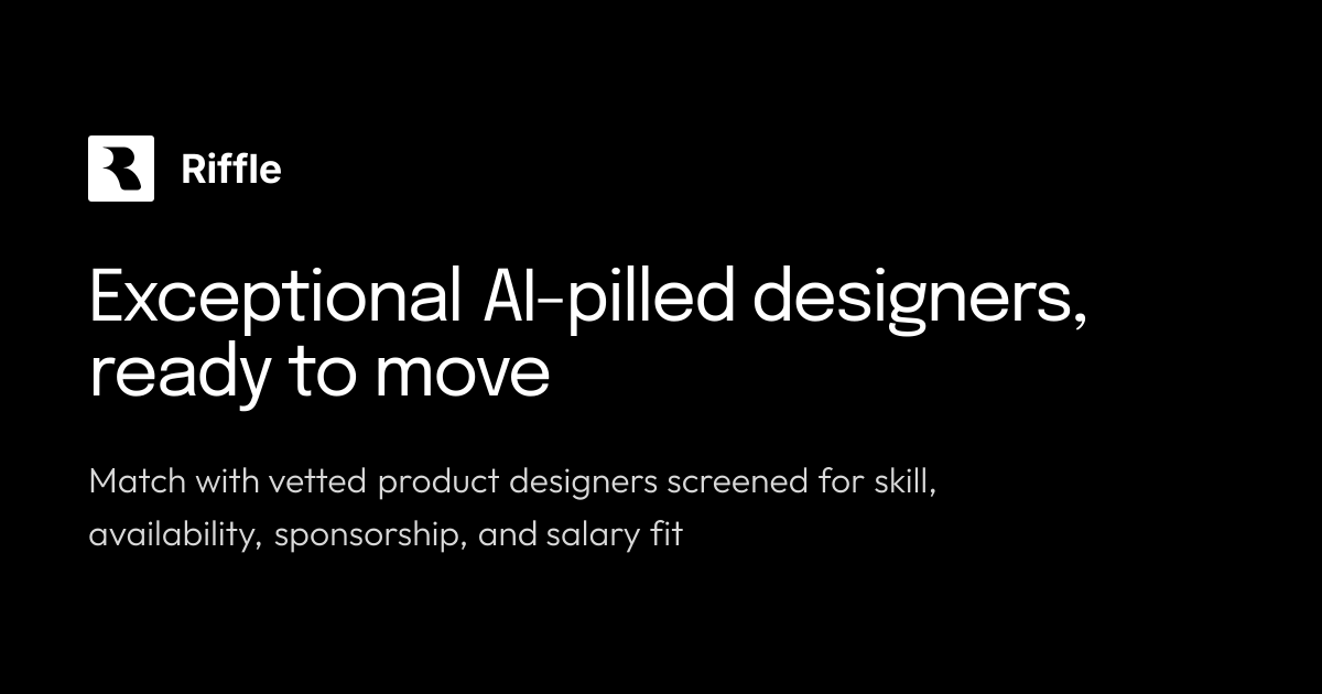 Riffle — The living network of product designers